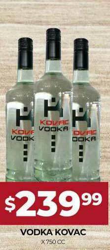 Supermercados Tadicor Vodka Kovac x 750cc oferta