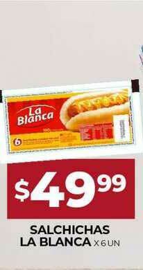 Supermercados Tadicor Salchichas La Blanca x 6 unidades oferta