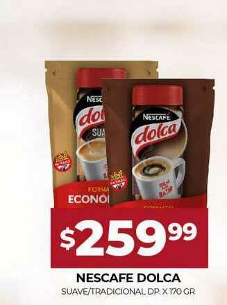 Supermercados Tadicor Nescafe Dolca x 170gr oferta