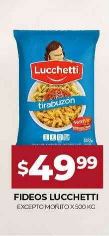 Supermercados Tadicor Fideos Lucchetti 500grs oferta