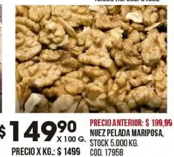 Coto Nuez Pelada Mariposa x 100g oferta