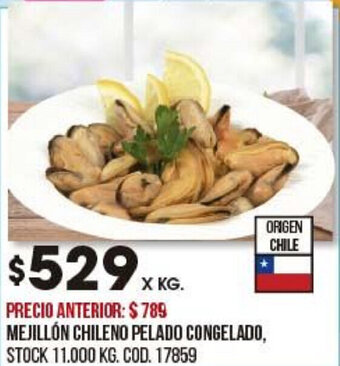 Coto Mejillón Chileno Pelado Congelado oferta
