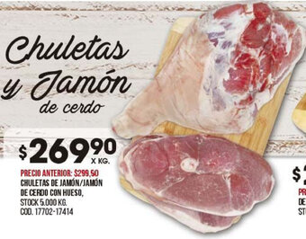Coto Chuletas de Jamón/Jamón De Cerdo Con Hueso oferta