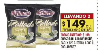Coto Queso Rallado Melincu x 120gè oferta