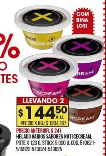 Coto Helado Varios Sabores Not Icecream x 120g oferta