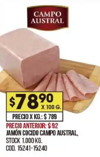 Coto Jamón Cocido Campo Austral x 100g oferta