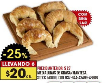 Coto Medialunas De Grasa/Manteca oferta