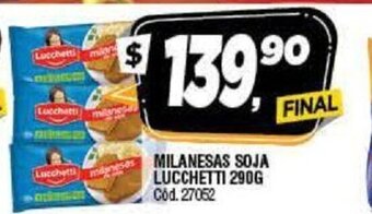 Supermercados Yaguar Milanesas Soja Lucchetti 290g oferta
