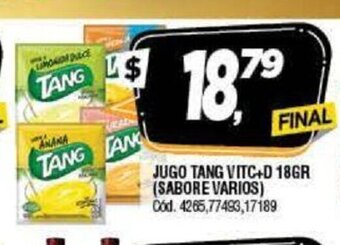 Supermercados Yaguar Jugo Tang Vit C+D 18gr oferta