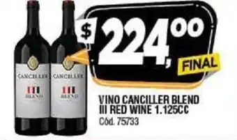 Supermercados Yaguar Vino Canciller Blend III Red Wine 1.125cc oferta