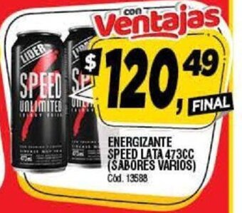 Supermercados Yaguar Energizante Speed Lata 473cc oferta