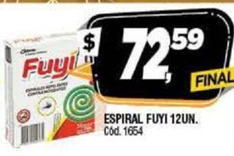Supermercados Yaguar Espiral Fuyi 12un oferta