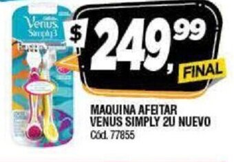 Supermercados Yaguar Maquina Afeitar Venus Simply 2u Nuevo oferta