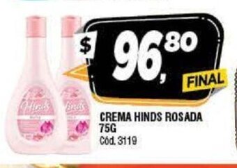 Supermercados Yaguar Crema Hinds Rosada 75g oferta