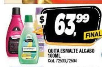 Supermercados Yaguar Quita Esmalte Algabo 100ml oferta