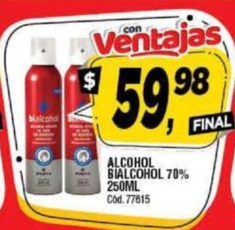 Supermercados Yaguar Alcohol Bialcohol 70% 250ml oferta