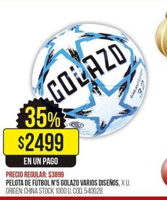 Coto Pelota de Fútbol N°5 Golazo Varios Diseños oferta