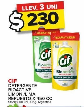 Carrefour Maxi Detergente cif x 450cc oferta
