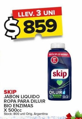 Carrefour Maxi Jabón líquido skip x 500cc oferta