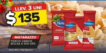 Carrefour Maxi Fideos matarazzo x 500g oferta
