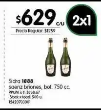 Jumbo Sidra 1888 saenz briones x 750cc oferta