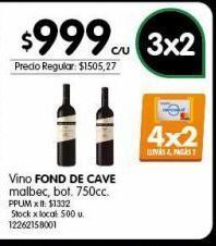 Jumbo Vino fond de cave malbec 750cc ___ oferta