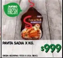 Jumbo Pavita sadia x kg oferta