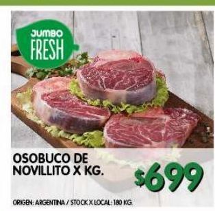 Jumbo Osobuco de novillito x kg oferta