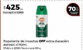 Repelente off x 170ml