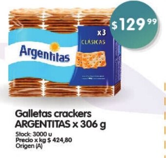 Supermercados Buenos Días Galletas Crackers Argentitas x 306g oferta
