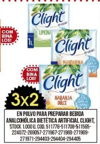 Coto En Polvo Para Preparar Bebida Analcohólica Dietètica Artificial Clight oferta