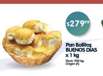 Supermercados Buenos Días Pan Bollitos Buenos Días x 1kg oferta