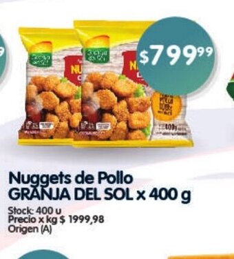 Supermercados Buenos Días Nuggets de Pollo Granja Del Sol x 400g oferta