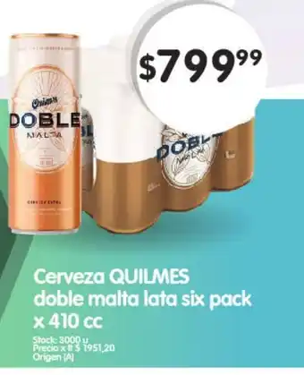 Supermercados Buenos Días Cerveza Quilmes Doble Malta Lata Six Pack x 410cc oferta