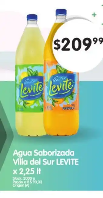 Supermercados Buenos Días Agua Saborizada Villa del Sur Levite x 2.25 Lt oferta