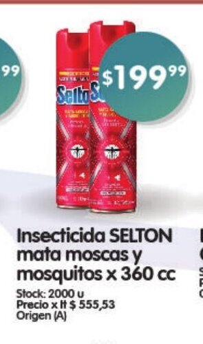 Supermercados Buenos Días Insecticida Selton Mata Moscas y Mosquitos x 360cc oferta