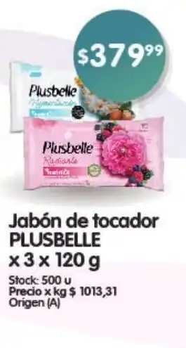 Supermercados Buenos Días Jabón de Tocador Plusbelle x 3 x 120g oferta