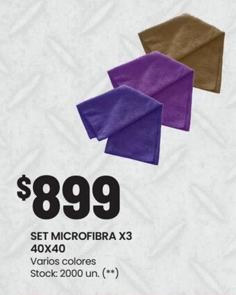 Changomas Set Microfibra x3 40x40 oferta