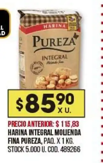Coto Harina Integral Molienda Fina Pureza x 1kg oferta