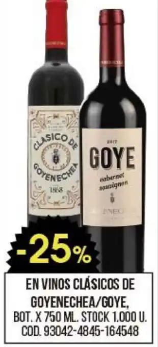 Coto En Vinos Clásicos De Goyenechea/Goye x 750ml oferta
