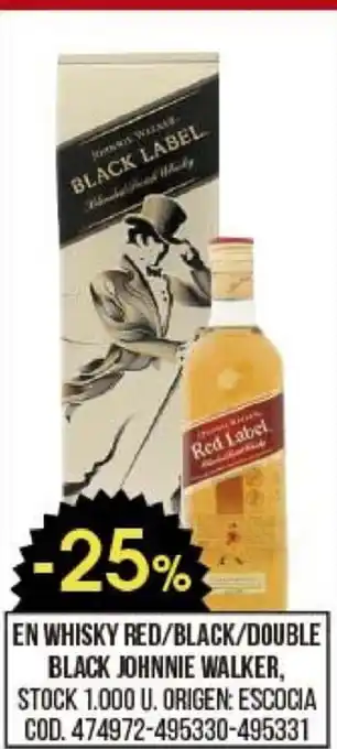 Coto En Whisky Red/Black/Double Black Johnnie Walker oferta