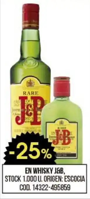Coto En Whisky J & B oferta