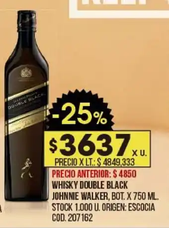 Coto Double Black Whisky Johnnie Walker x750ml oferta