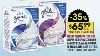 Coto Glade Limpia Inodoros Continuo Campos De Lavanda/Brisa De Mar x27,5g oferta