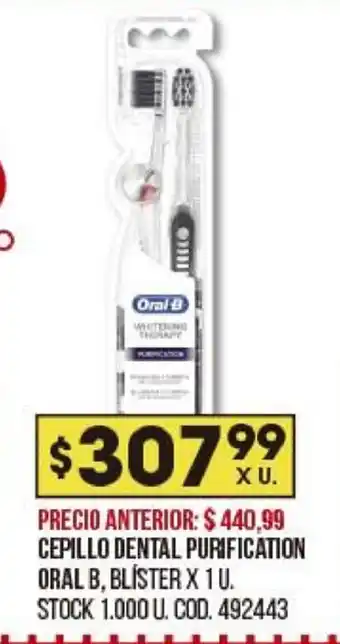 Coto Cepillo Dental Purification Oral B x1u oferta