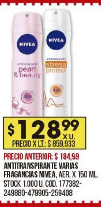 Coto Nivea Antitranspirante Varias Fragancias x150ml oferta