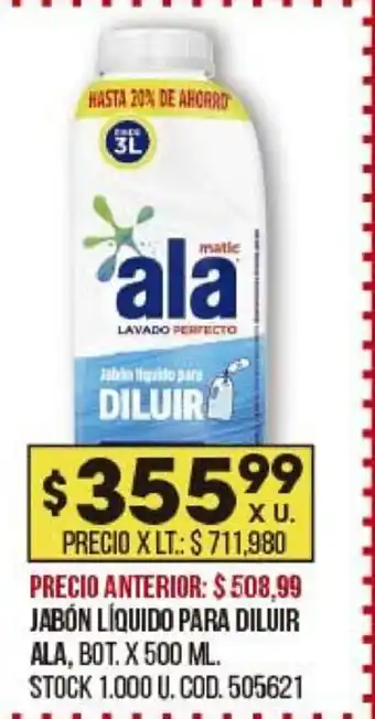 Coto Ala Jabón Para Diluir x500ml oferta