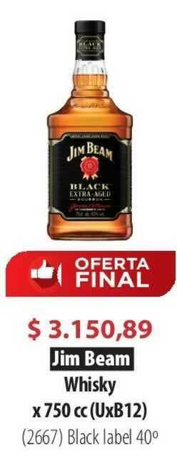 Parodi Jim Beam Whisky Black Label 40° x 750cc oferta
