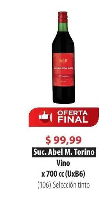 Suc. Abel M. Torino Vino Selección Tinto x 700cc