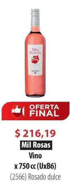 Parodi Mil Rosas Vino Rosado Dulce x 750cc oferta